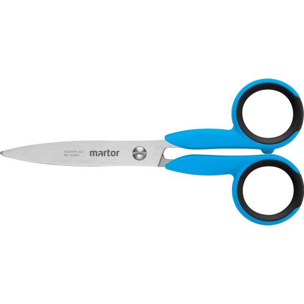 Martor Forbici Di Sicurezza, Forbici Corte E Affilate, Secumax 363, Per Tagli Di Precisione, Punte Arrotondate, Acciaio Inox, Per Destrorsi E Mancini-image