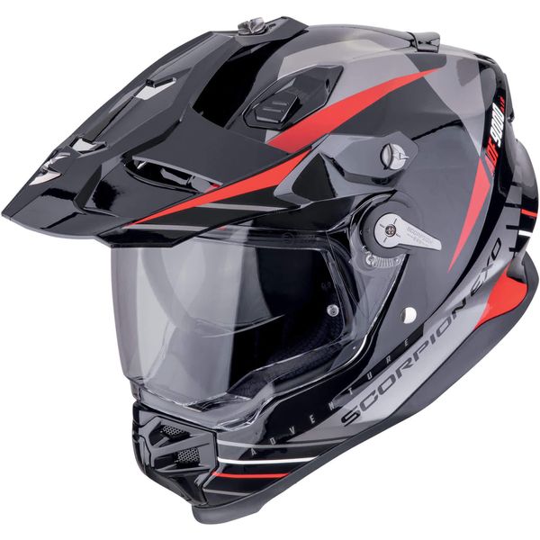 Scorpion ADF-9000 Air Feat Motocross Helm, Schwarz/Silber/Rot, Xl (60/61)-image