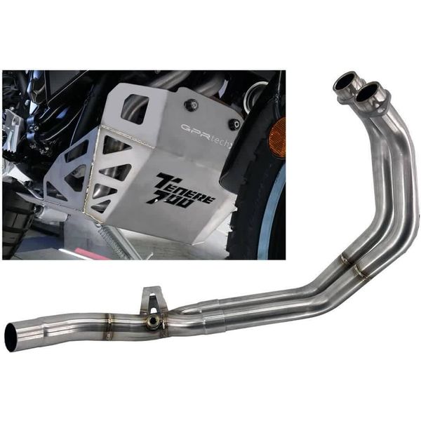 Collettore Decatalizzatore Gpr Racing Paracoppa In Titanio Per Yamaha Tenere 700 2021-2024-image