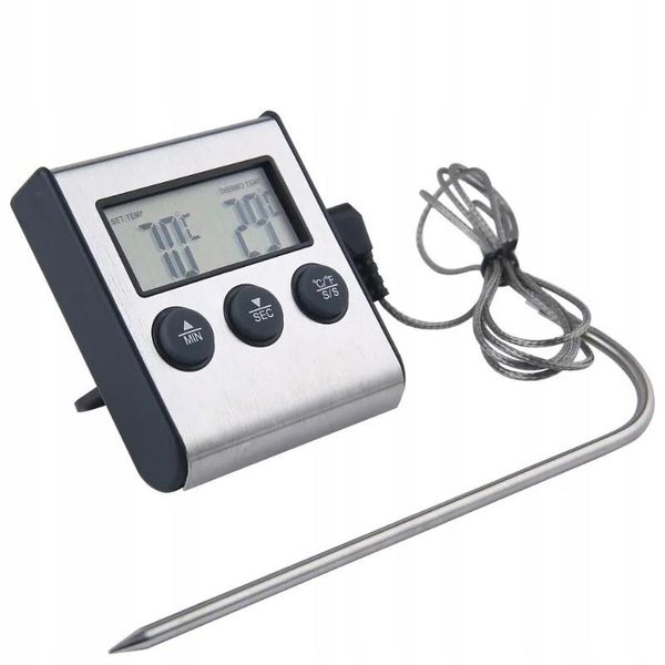 Griglia Di Cottura Termometro Sonda Timer-image