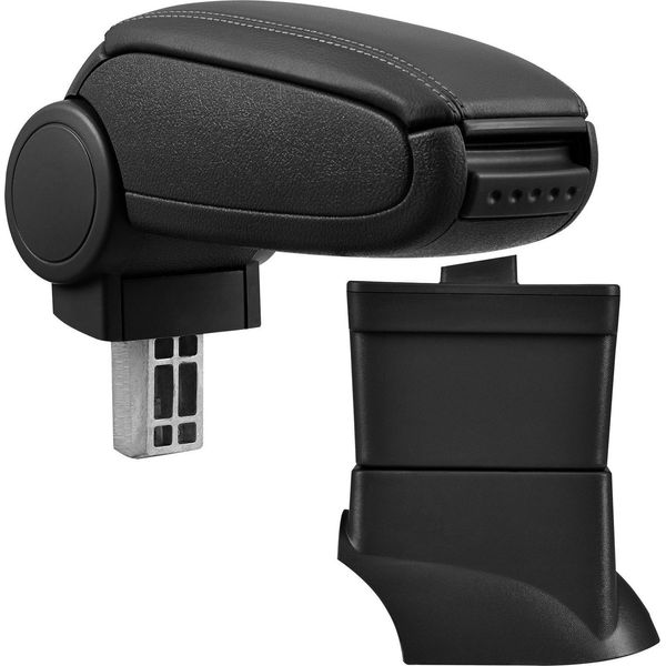 Bracciolo Centrale Mal Rivestimento In Pelle Nero Per Fiat 500 Dal 2007-2017-image