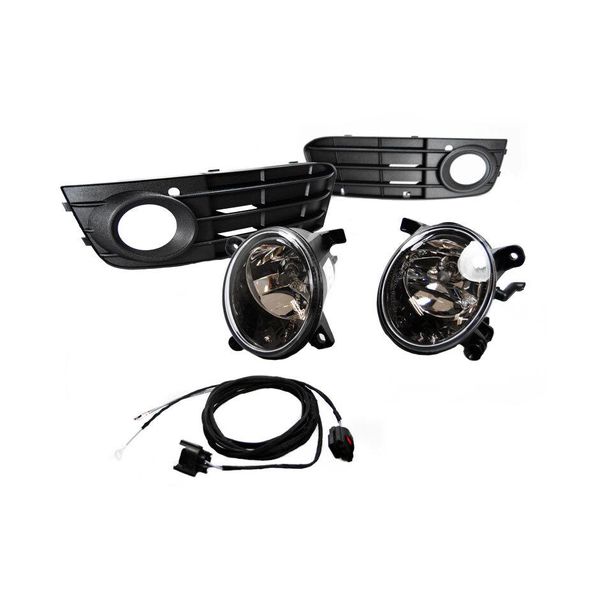 Fari Fendinebbia Originali Kufatec + Griglia + Cablaggio Set Per Audi A4 B8 Berlina-image