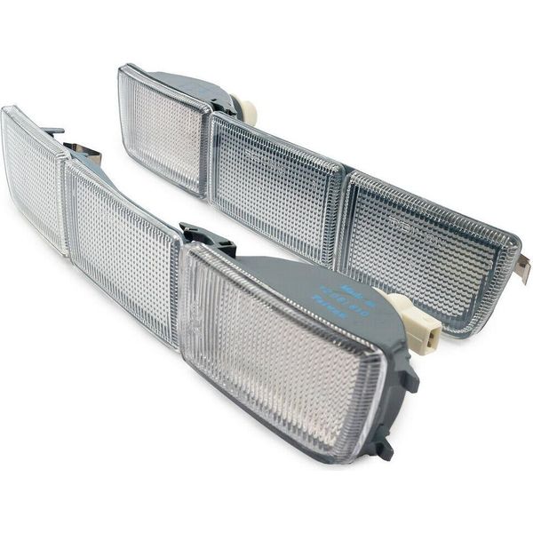 2X Indicatori Di Direzione Anteriori + Coperture In Bianco Per Vw Golf 3 Iii MK3 Vento Dal 1991-99-image