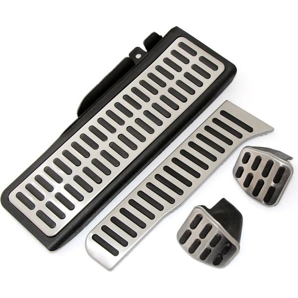 Pedaliera Sportiva + Poggiapiedi (Cambio Manuale) In Nero / Argento Per Vw Jetta Iii Iv Scirocco Iii Tiguan 5N-image