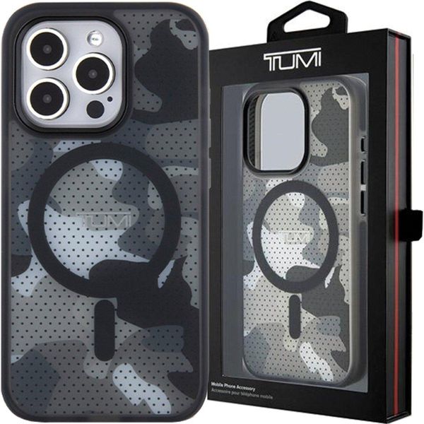 Tumi Tuhmp15Ltcamk Custodia Rigida Per Iphone 15 Pro 6.1Czarny/Nero Stampa Mimetica Smerigliata Magsafe-image