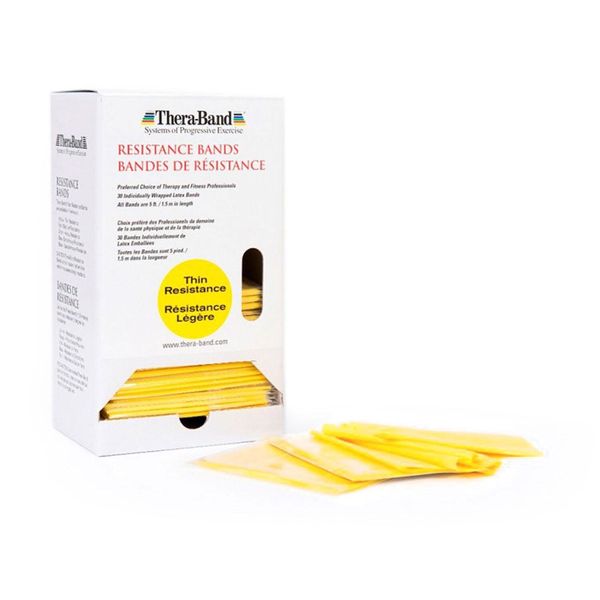 Dispenser Thera-Band Con 30 Bande, Leggero, Giallo, Banda Di Resistenza-image