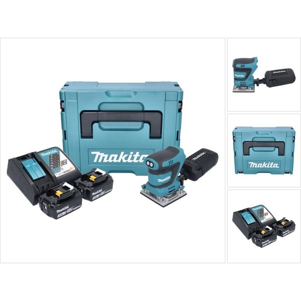 Levigatrice Orbitale A Batteria Makita Dbo 484 Rfj 18 V 112 X 102 Mm + 2X Batterie 3,0 Ah + Caricabatterie + Makpac-image