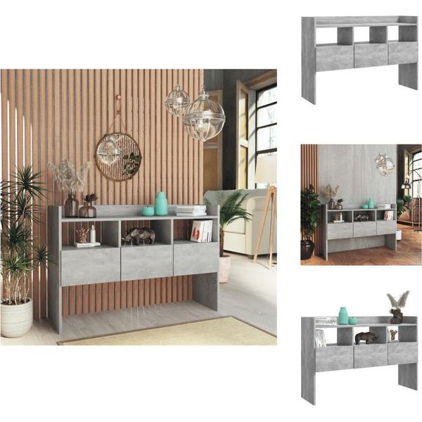 Vidaxl Credenza Grigio Cemento 105X30X70 Cm Materiale Legno - Credenze-image