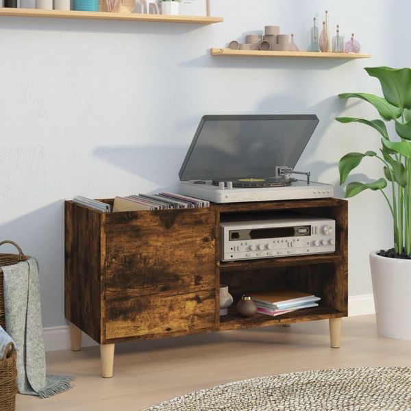 The Living Store Armadio A Pannello Rovere Fumé 84,5X38X48 Cm Materiale Legno-image