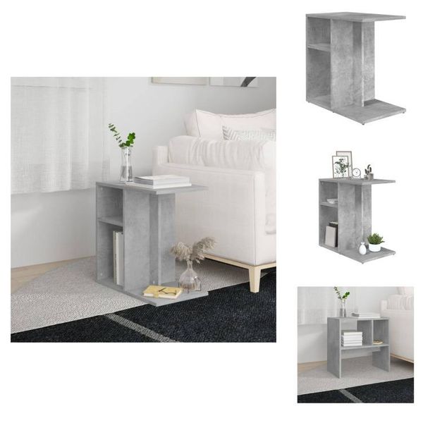 Vidaxl Tavolino In Cemento Grigio 50X30X50 Cm Materiale A Base Di Legno - Tavolini-image