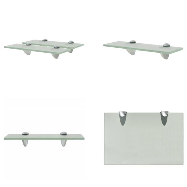 Vidaxl Mensole Galleggianti 2 Pz. Vetro 30X20 Cm 8 Mm - Mensola Galleggiante - Mensole Galleggianti - Mensola A Muro - Mensole A Muro-image