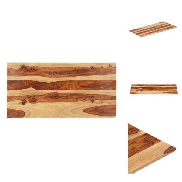 Vidaxl Piano Da Tavolo In Legno Massiccio Di Palissandro 15-16 Mm 60×100 Cm - Piani Da Tavolo-image