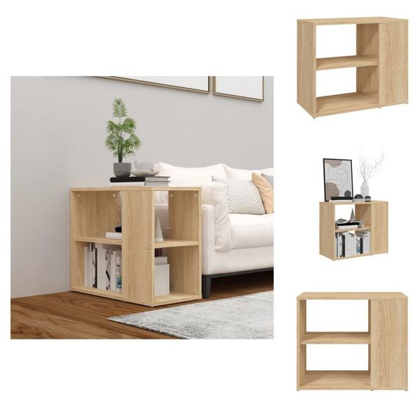 Vidaxl Tavolino In Rovere Sonoma 60X30X50 Cm Materiale A Base Di Legno - Credenze-image