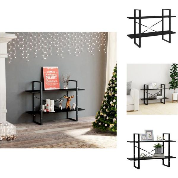 Vidaxl Libreria 2 Scomparti Nera 100X30X70 Cm In Legno - Librerie E Scaffalature-image