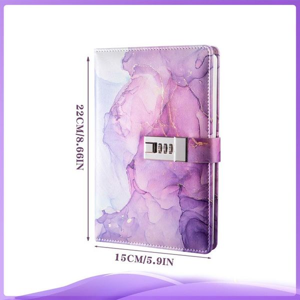 Inf Quaderno Con Lucchetto Uv - Diario Con Password A5 Viola-image
