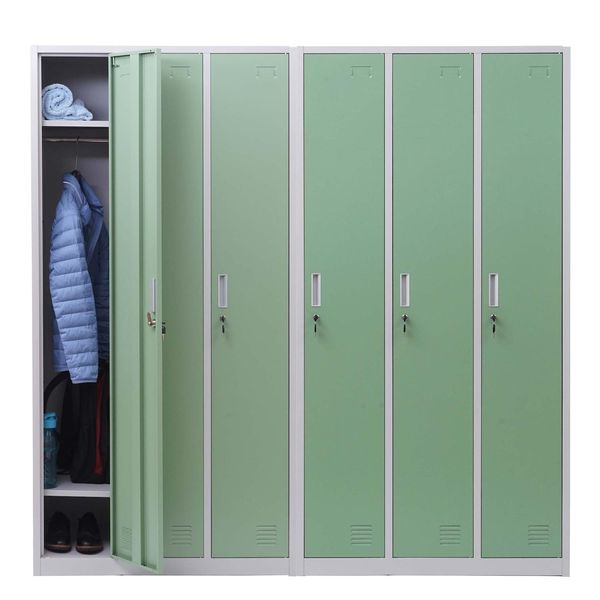 SchließFach Preston T829, Spind Wertfachschrank SchließFachschrank, Metall 6 FäCher ~ GrüN-image
