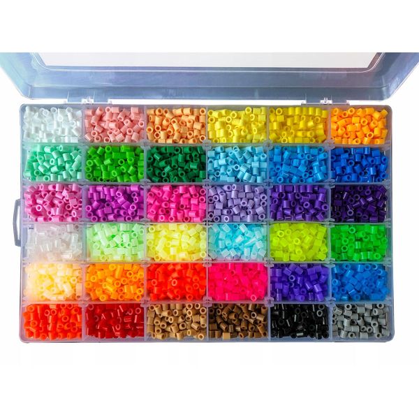 Set Di Perline Stirabili La Manuli 11000 Pezzi 5Mm, 36 Colori, Brillanti, Compatibili Con I Marchi-image
