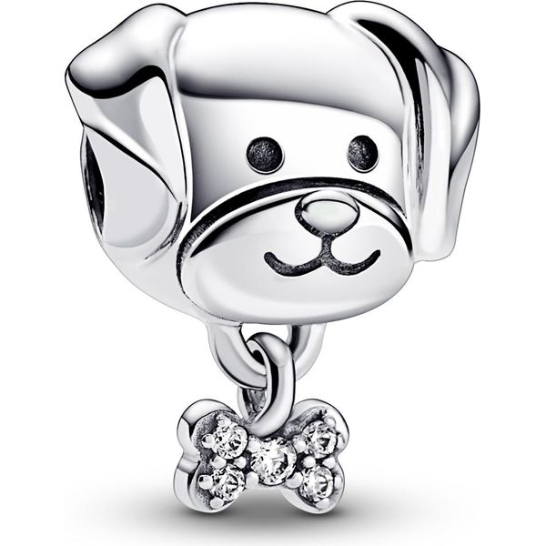 Pandora 792254C01 Charm Ladies Dog & Bone Zirconia Argento Sterling-image
