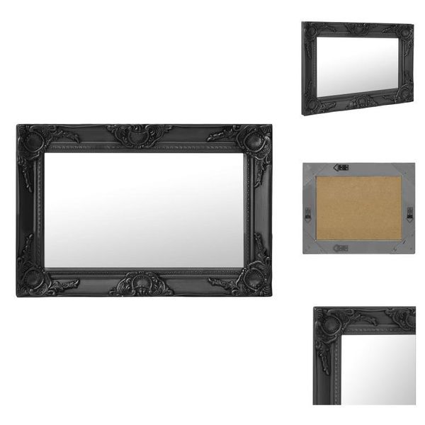 Vidaxl Specchio Da Parete In Stile Barocco 60X40 Cm Nero - Specchio-image