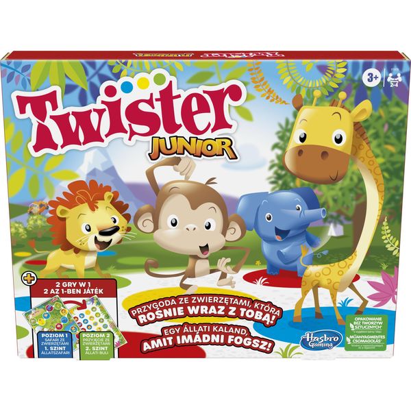 Hasbro Twister Junior Gioco Da Tavolo Con Animali 2 Giochi In 1 Versione Lucida-image