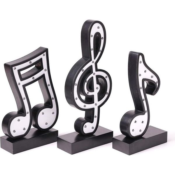 Lampada Moderna Seinhijo A Forma Di Note Musicali Con Decorazione Nera-image