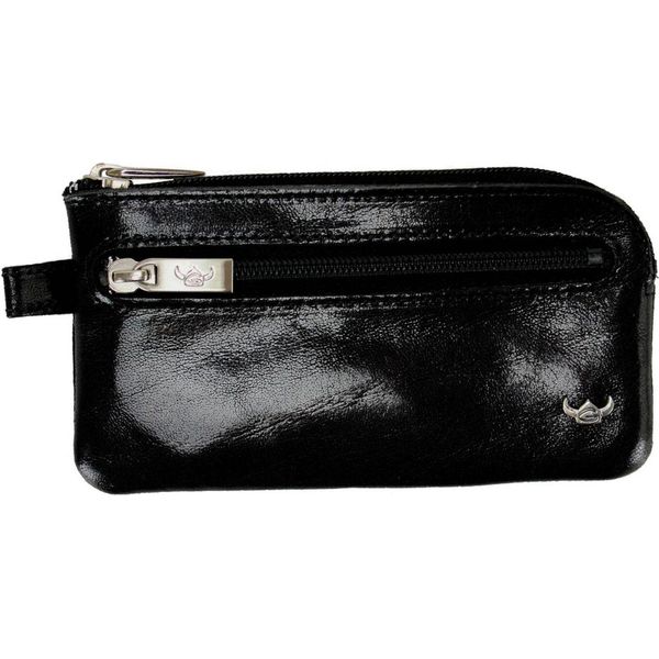 Golden Head Pelle Caso Chiave Colorado Classic Zipped Key Case Black Nero-image