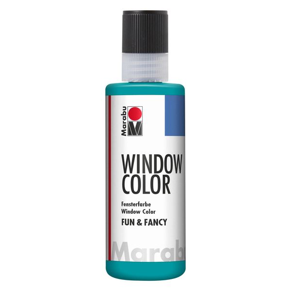 Marabu 0406 04 098 Colore Per Finestre Fun&Fancy, Turkisblau 098, 80 Ml-image
