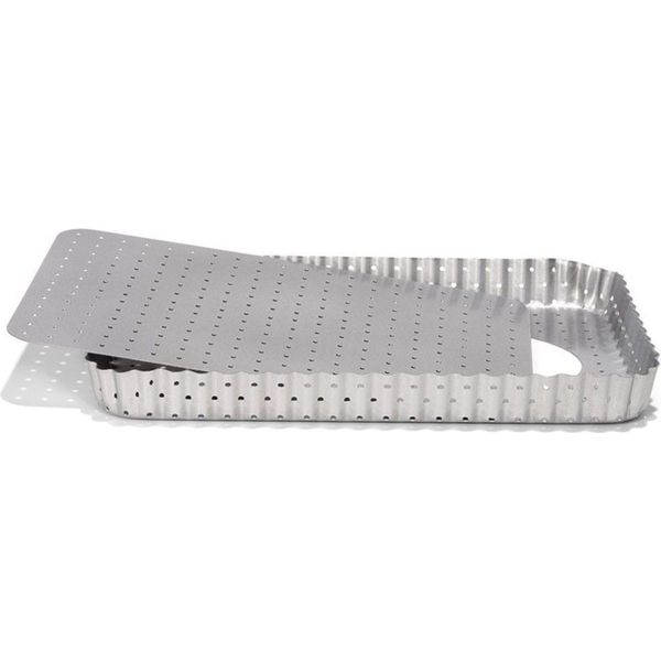 Patisse Teglia Per Quiche Forata Con Fondo Removibile 32X22Cm Silver-Top P03583-image