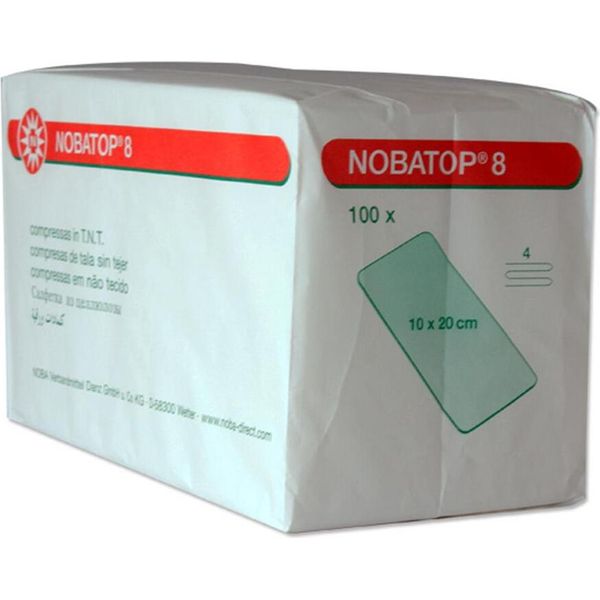 Noba Nobatop 8 Compresse Non Sterili In Tessuto Non Tessuto A 4 Strati 100 Pezzi 10 X 20 Cm-image