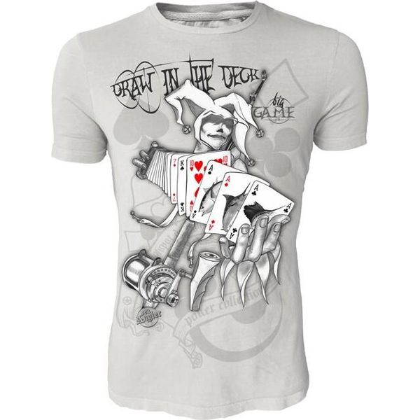Hotspot Design Maglietta Big Game, Draw In The Deck, Xxl, Grigio-Grigio, Collezione Poker, Per Pescatori, TS-PK01003S05-image