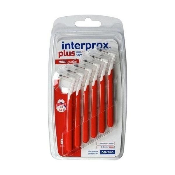 Interprox Plus Mini Spazzolino Interdentale Conico Rosso 6 Pz-image