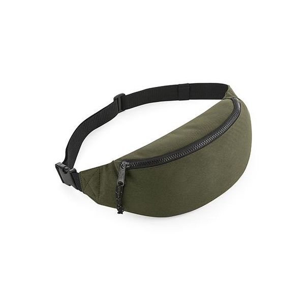 Bagbase BG282 | Marsupio Riciclato, 38 X 14 X 8 Cm - Colore: Verde Militare - Dimensioni: 38 X 14 X 8 Cm-image