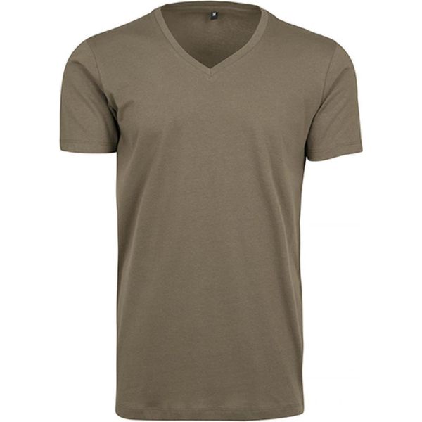 Maglietta Da Uomo Con Scollo A V - Colore: Olive - Taglia: L-image