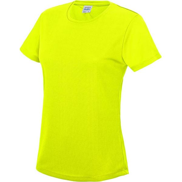 Just Cool JC005 | Maglietta Sportiva Girlie Cool + Wrap Certificata - Colore: Giallo Elettrico - Taglia: S-image