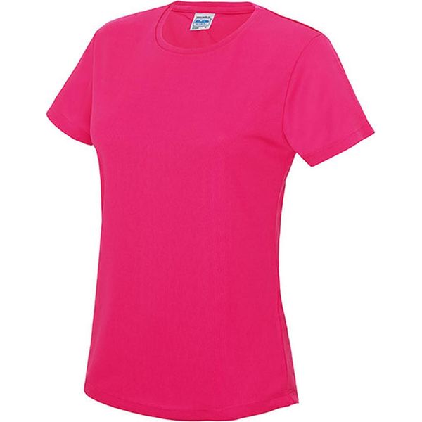 Just Cool JC005 | Maglietta Sportiva Girlie Cool + Wrap Certificata - Colore: Hot Pink - Taglia: M-image