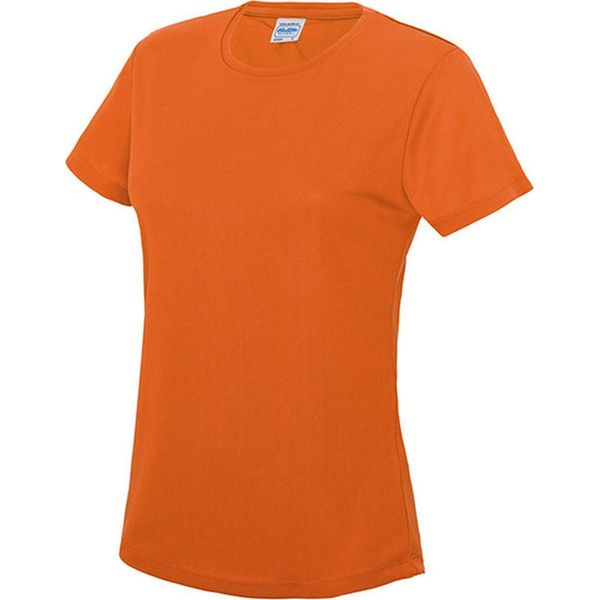 Just Cool JC005 | Maglietta Sportiva Girlie Cool + Wrap Certificata - Colore: Arancione Elettrico - Taglia: S-image
