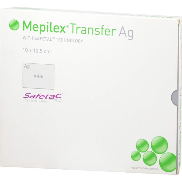 Medicazione In Schiuma Mepilex Transfer Ag 10X12,5 Cm Ster. 5 Pz-image