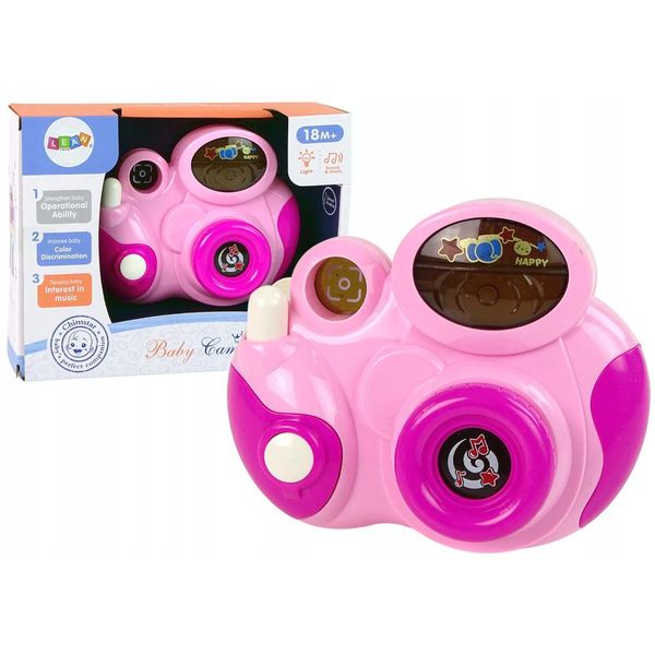 Videocamera Interattiva Per Il Tuo Bambino Melodie Fatte Di Luce E Suoni Colore Rosa-image