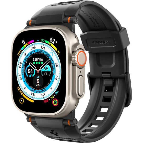 Pasek Spigen Rugged Ultra Band Apple Watch 4/5/6/7/8/Se/Ultra 44/45/49 Mm Nero Opaco-image