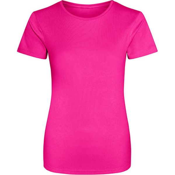 Just Cool JC005 | Maglietta Sportiva Girlie Cool + Wrap Certificata - Colore: Hyper Pink - Taglia: Xs-image