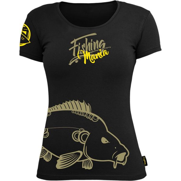 Hotspot Design Fishing Mania Carpfishing, L, Nero-Giallo, T-Shirt, 010001103-image