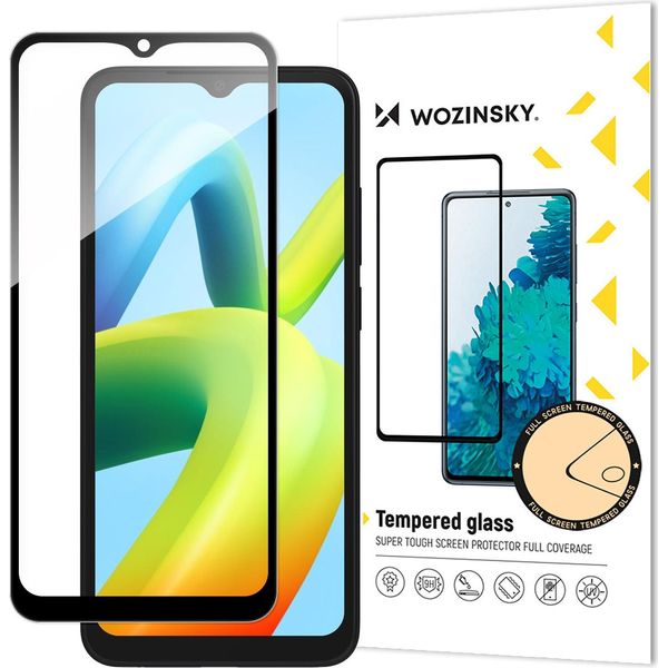 Wozinsky Colla Piena Vetro Temperato Vetro Temperato Per Xiaomi Redmi A2 / Redmi A1 9H Schermo Pieno Con Lunetta Nera-image