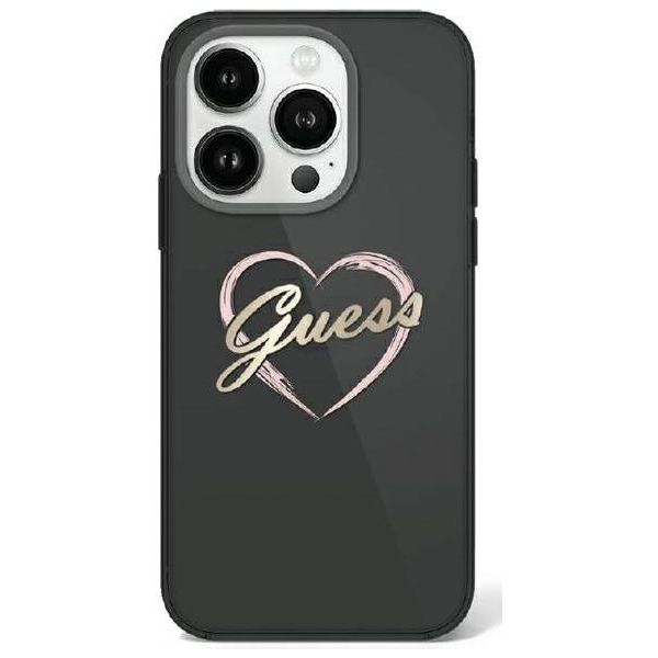 Guess Guhcp16Xhchgspk Custodia Rigida Iphone 16 Pro Max 6.9 Czarny/Nero Cuore Iml-image