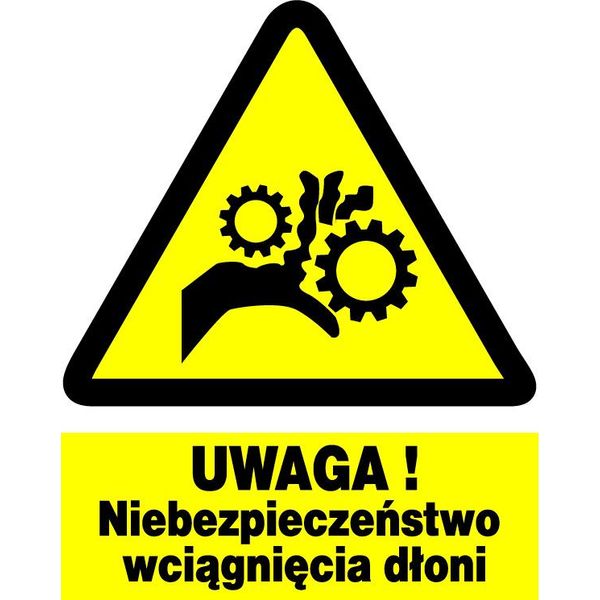 Attenzione! Pericolo Per Le Mani - Cartello Di Avvertimento 225X275-image