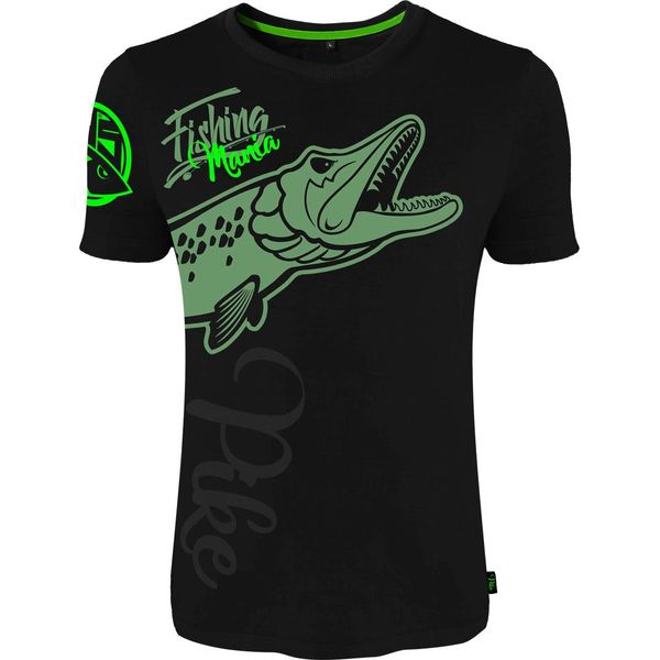 Hotspot Design Fishing Mania Pike, M, Nero-Verde, T-Shirt, 010000802-image
