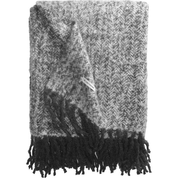 Copriletto Tom Tailor Lana Herringbone Antracite 130 X 170 Cm-image