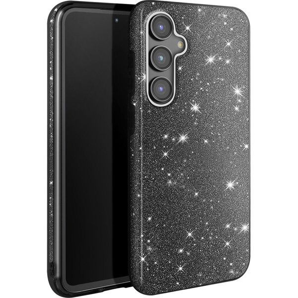 Avizar, Custodia In Silicone Scintillante Per Samsung S23 Fe - Ultrasottile E Antiurto, Nero-image
