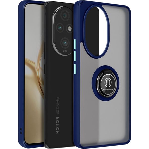 Avizar, Custodia Per Cellulare Per Honor 200 Pro Anello In Metallo, Supporto Video, Blu Scuro-image