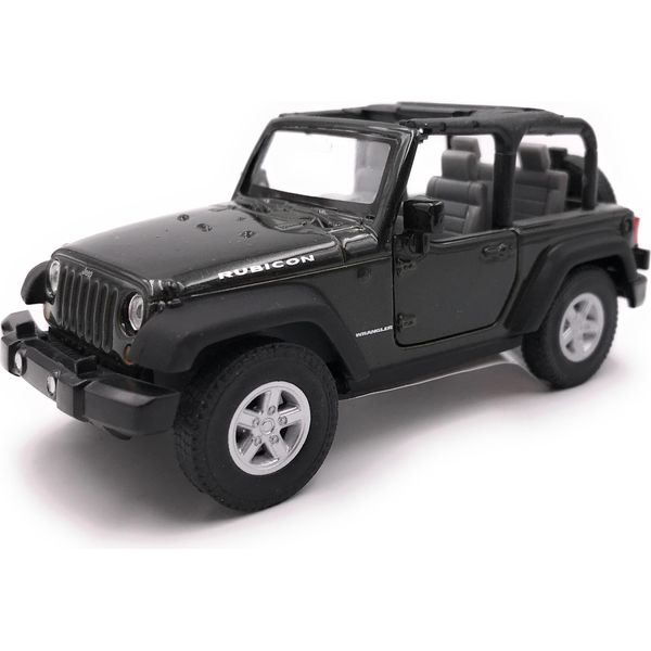 Onwomania Modello Di Auto Jeep Wrangler Rubicon Fuoristrada Nero Auto Decappottabile Mst. 1:34-39-image