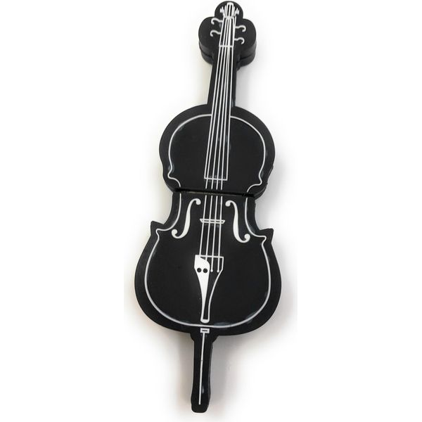 Onwomania Violino Violino Basso In Nero Divertente Chiavetta Usb 16 Gb Usb 2.0-image